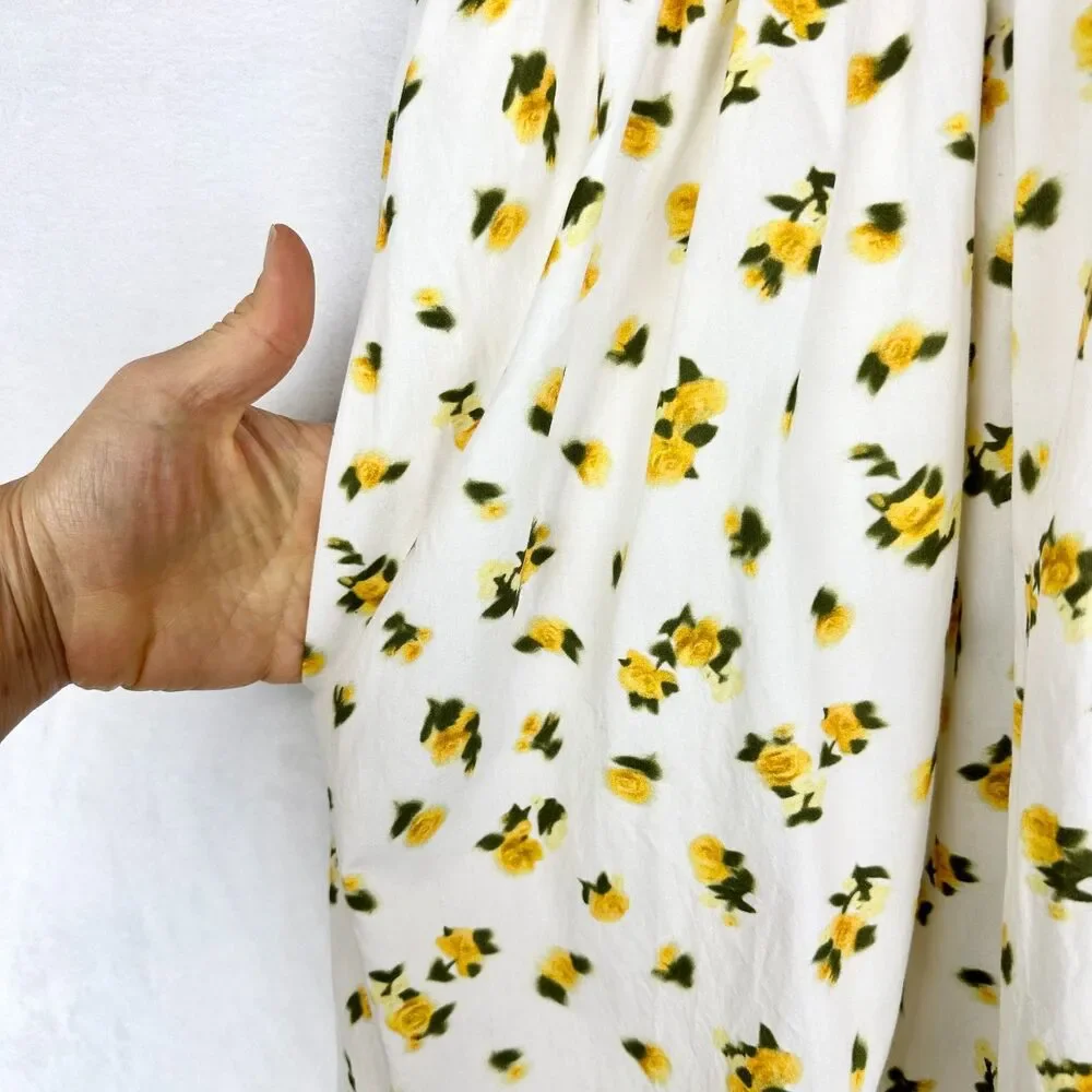 J.Crew Collection Cecily Dress in Budding Rose Print Size 6 Midi Length Pockets - Picture 7 of 10